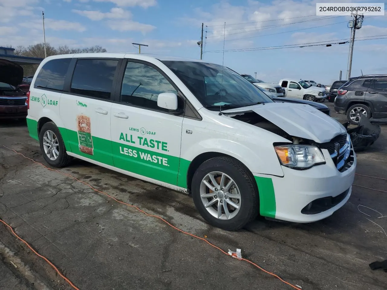 2019 Dodge Grand Caravan Se VIN: 2C4RDGBG3KR795262 Lot: 44912344