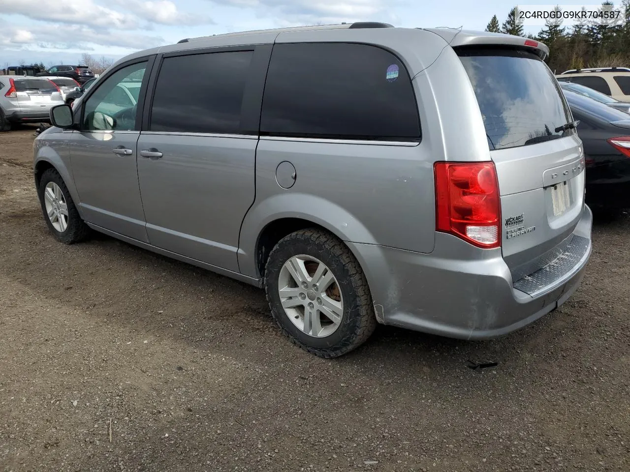 2019 Dodge Grand Caravan Crew VIN: 2C4RDGDG9KR704587 Lot: 47481934