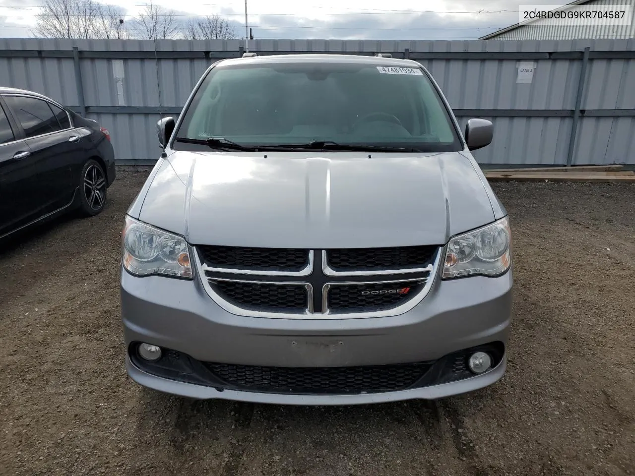 2019 Dodge Grand Caravan Crew VIN: 2C4RDGDG9KR704587 Lot: 47481934