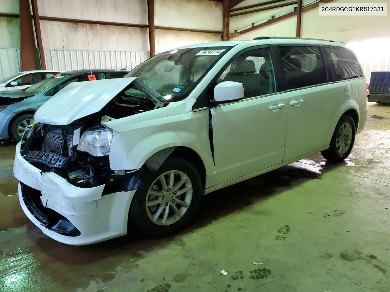 2019 Dodge Grand Caravan Sxt VIN: 2C4RDGCG1KR517331 Lot: 48745734