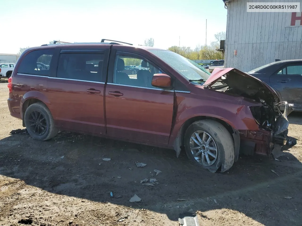 2019 Dodge Grand Caravan Sxt VIN: 2C4RDGCG0KR511987 Lot: 51241534