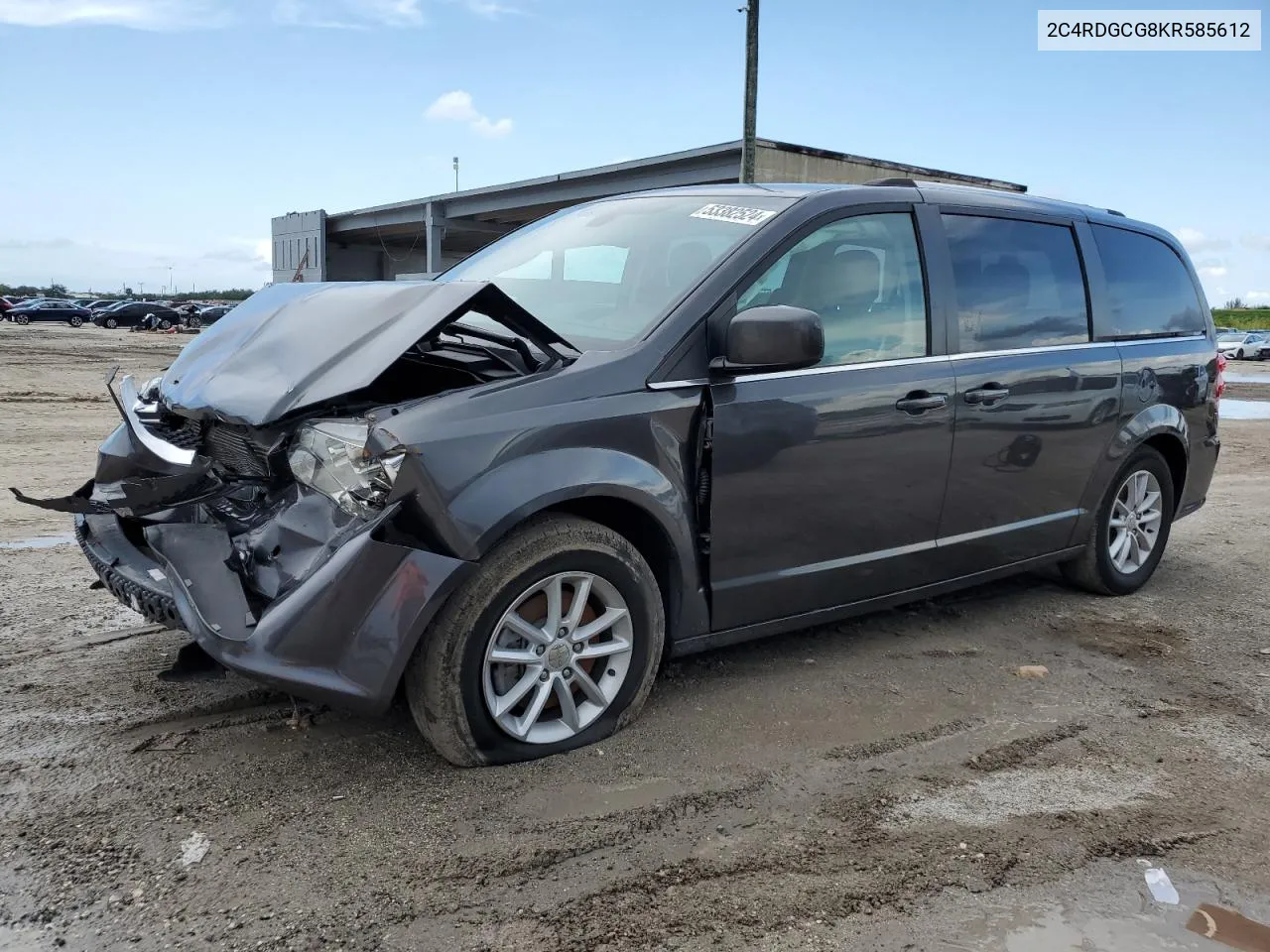 2019 Dodge Grand Caravan Sxt VIN: 2C4RDGCG8KR585612 Lot: 53382524