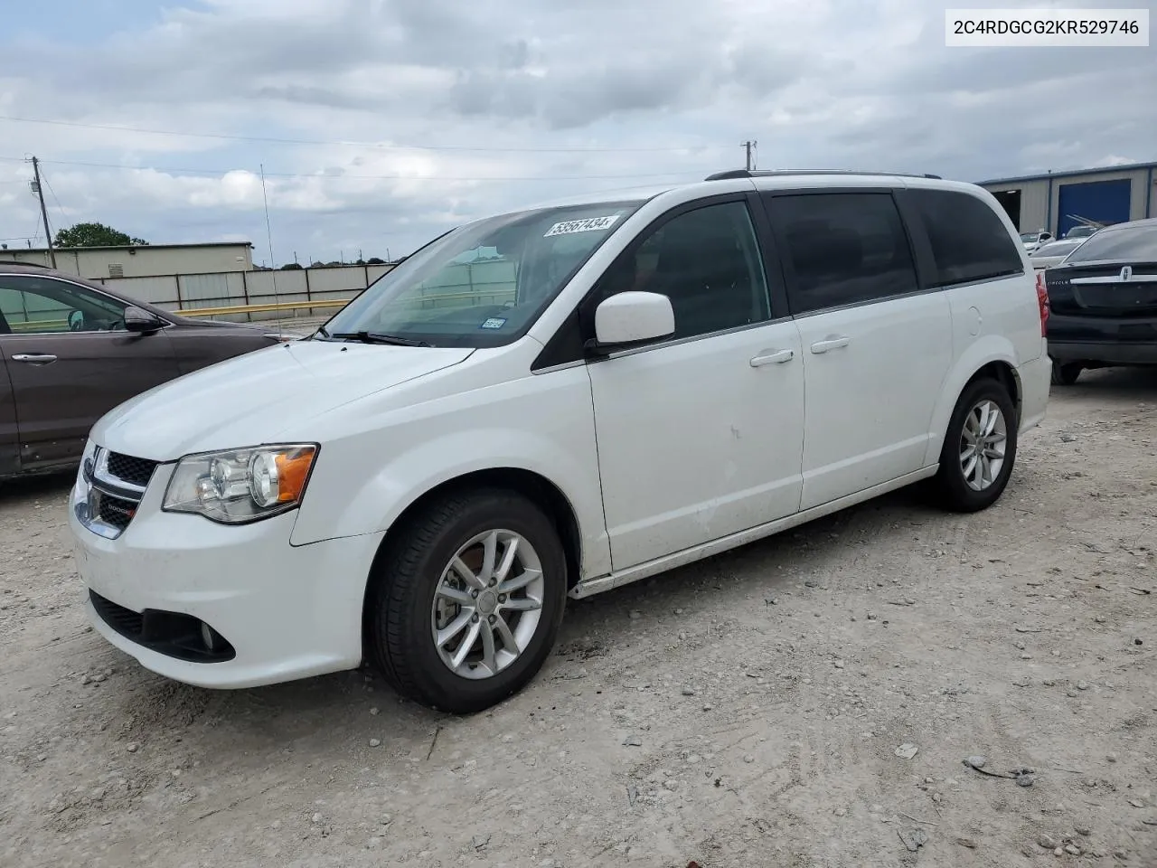 2019 Dodge Grand Caravan Sxt VIN: 2C4RDGCG2KR529746 Lot: 53567434