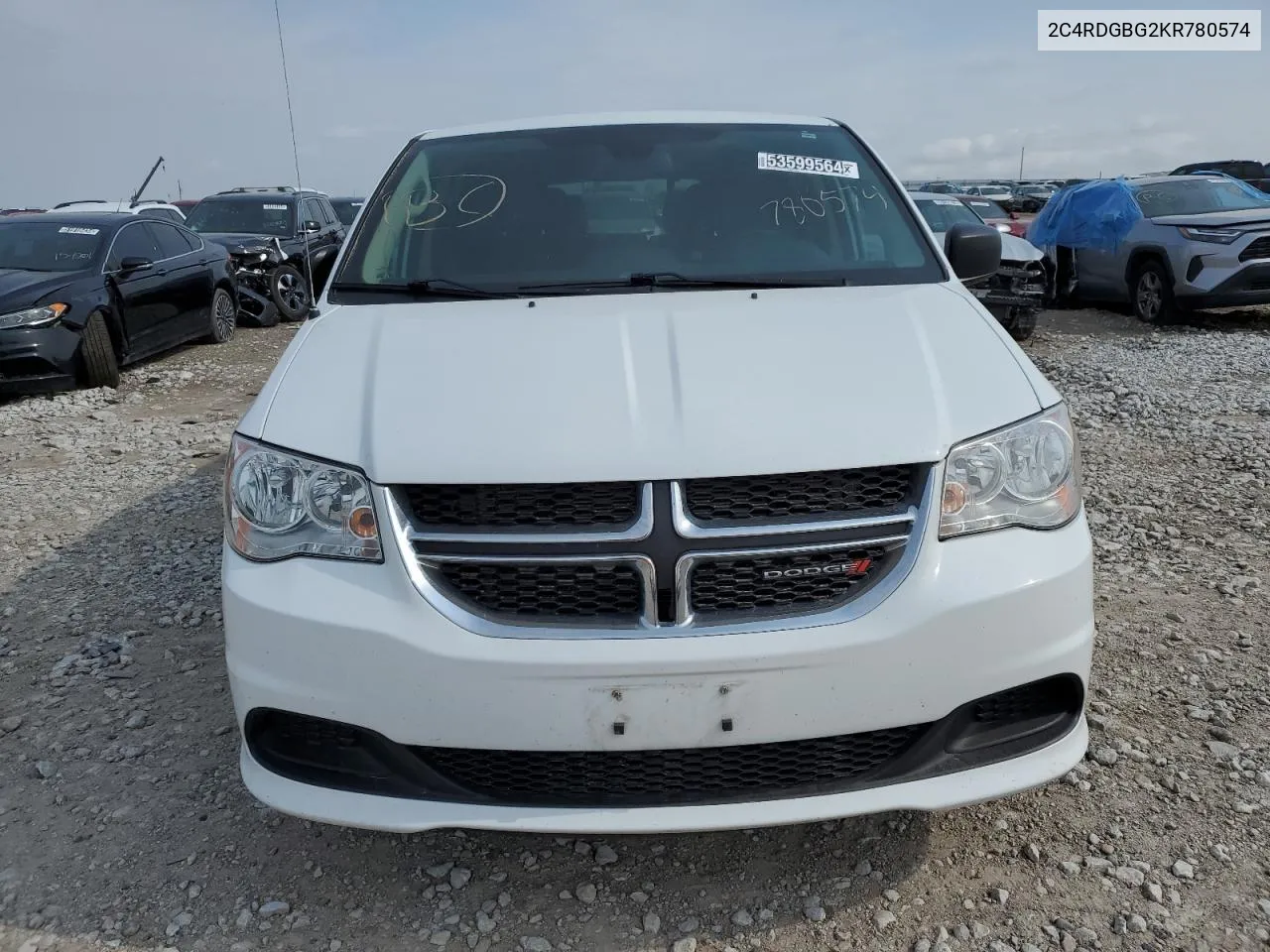 2019 Dodge Grand Caravan Se VIN: 2C4RDGBG2KR780574 Lot: 53599564