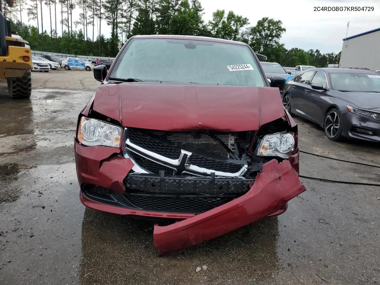 2019 Dodge Grand Caravan Se VIN: 2C4RDGBG7KR504729 Lot: 54225244