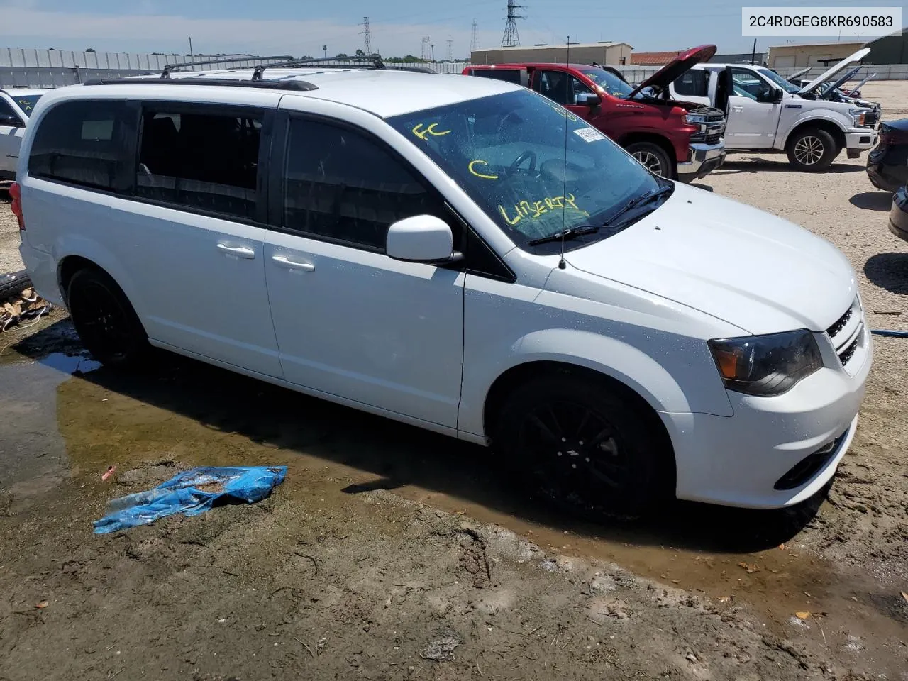 2019 Dodge Grand Caravan Gt VIN: 2C4RDGEG8KR690583 Lot: 54282484