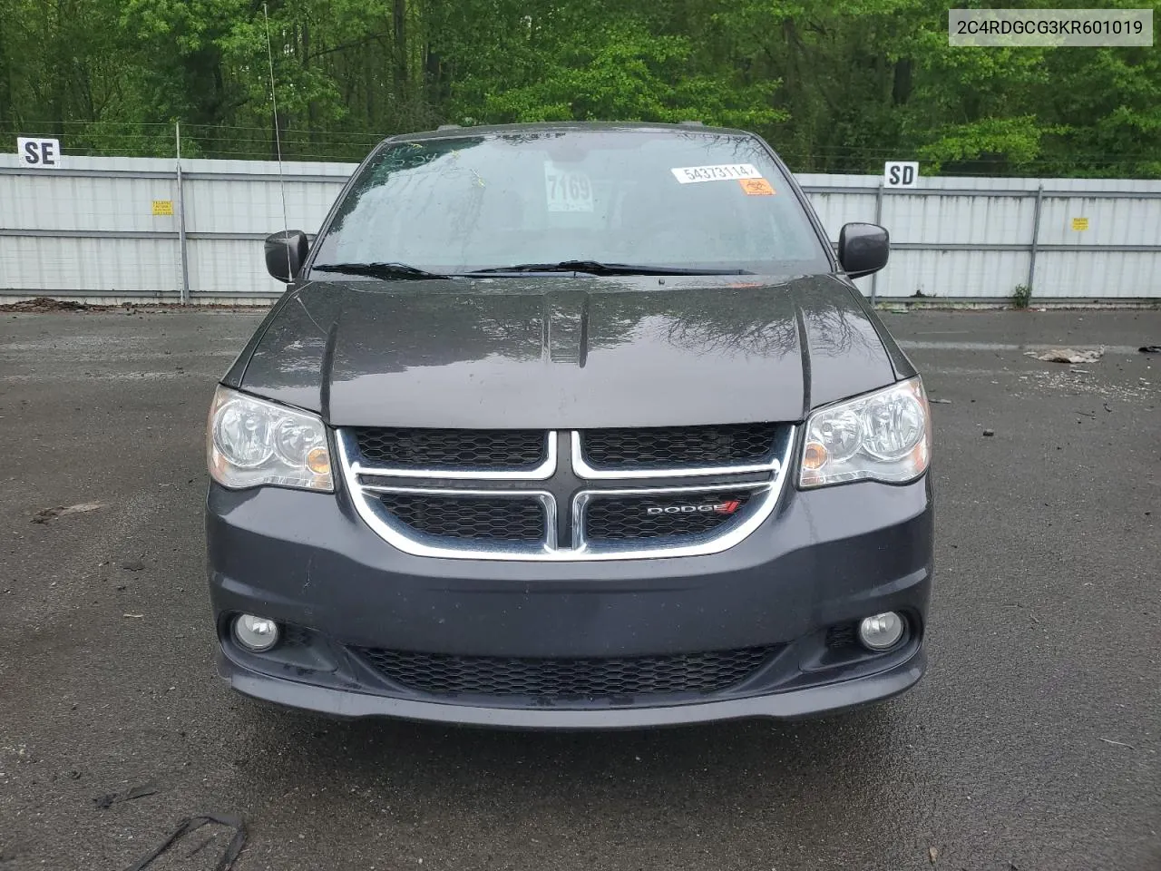 2019 Dodge Grand Caravan Sxt VIN: 2C4RDGCG3KR601019 Lot: 54373114