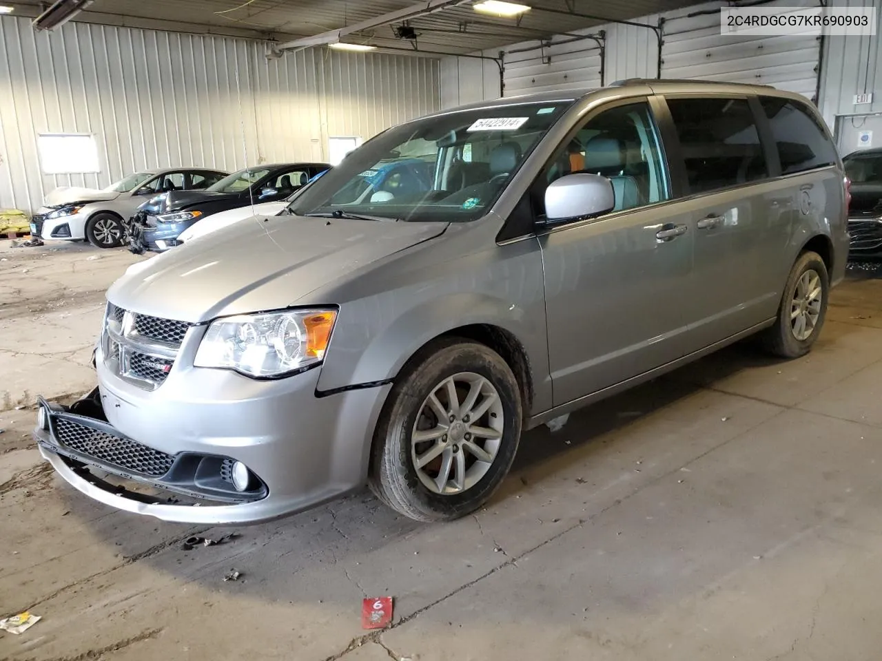 2019 Dodge Grand Caravan Sxt VIN: 2C4RDGCG7KR690903 Lot: 54422914