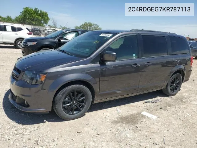 2019 Dodge Grand Caravan Gt VIN: 2C4RDGEG7KR787113 Lot: 54429004