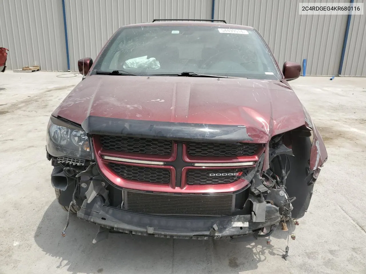 2019 Dodge Grand Caravan Gt VIN: 2C4RDGEG4KR680116 Lot: 54499514