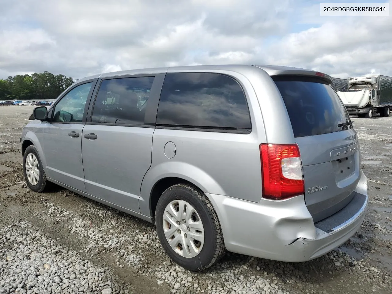 2019 Dodge Grand Caravan Se VIN: 2C4RDGBG9KR586544 Lot: 54548964