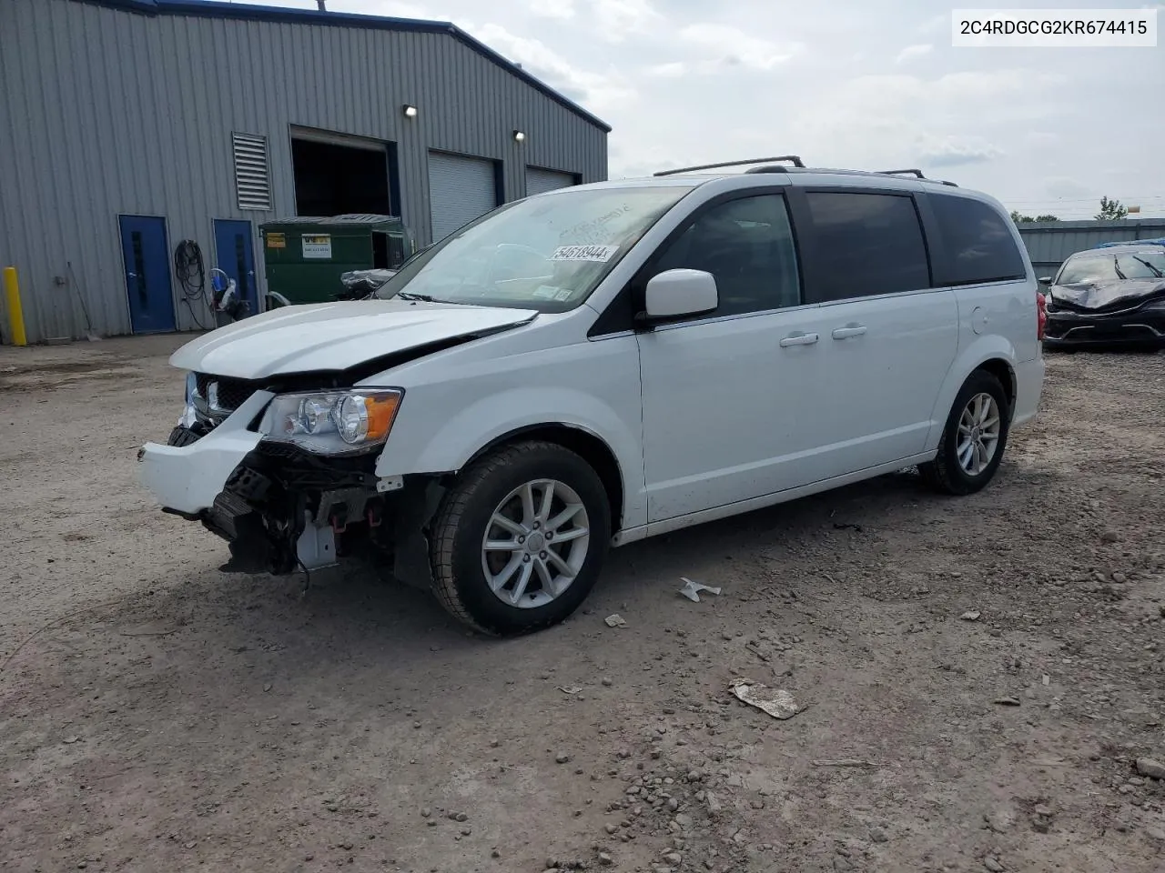 2019 Dodge Grand Caravan Sxt VIN: 2C4RDGCG2KR674415 Lot: 54618944