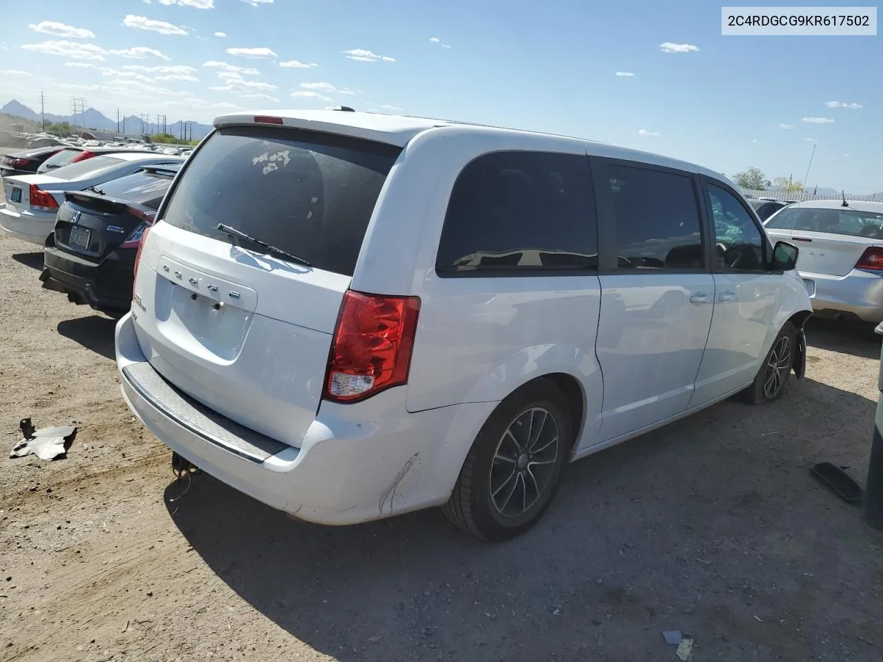 2019 Dodge Grand Caravan Sxt VIN: 2C4RDGCG9KR617502 Lot: 54652234