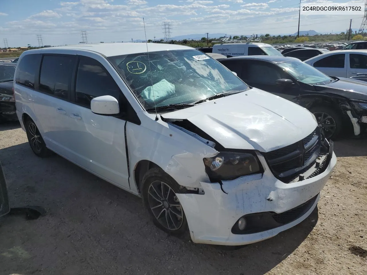 2019 Dodge Grand Caravan Sxt VIN: 2C4RDGCG9KR617502 Lot: 54652234