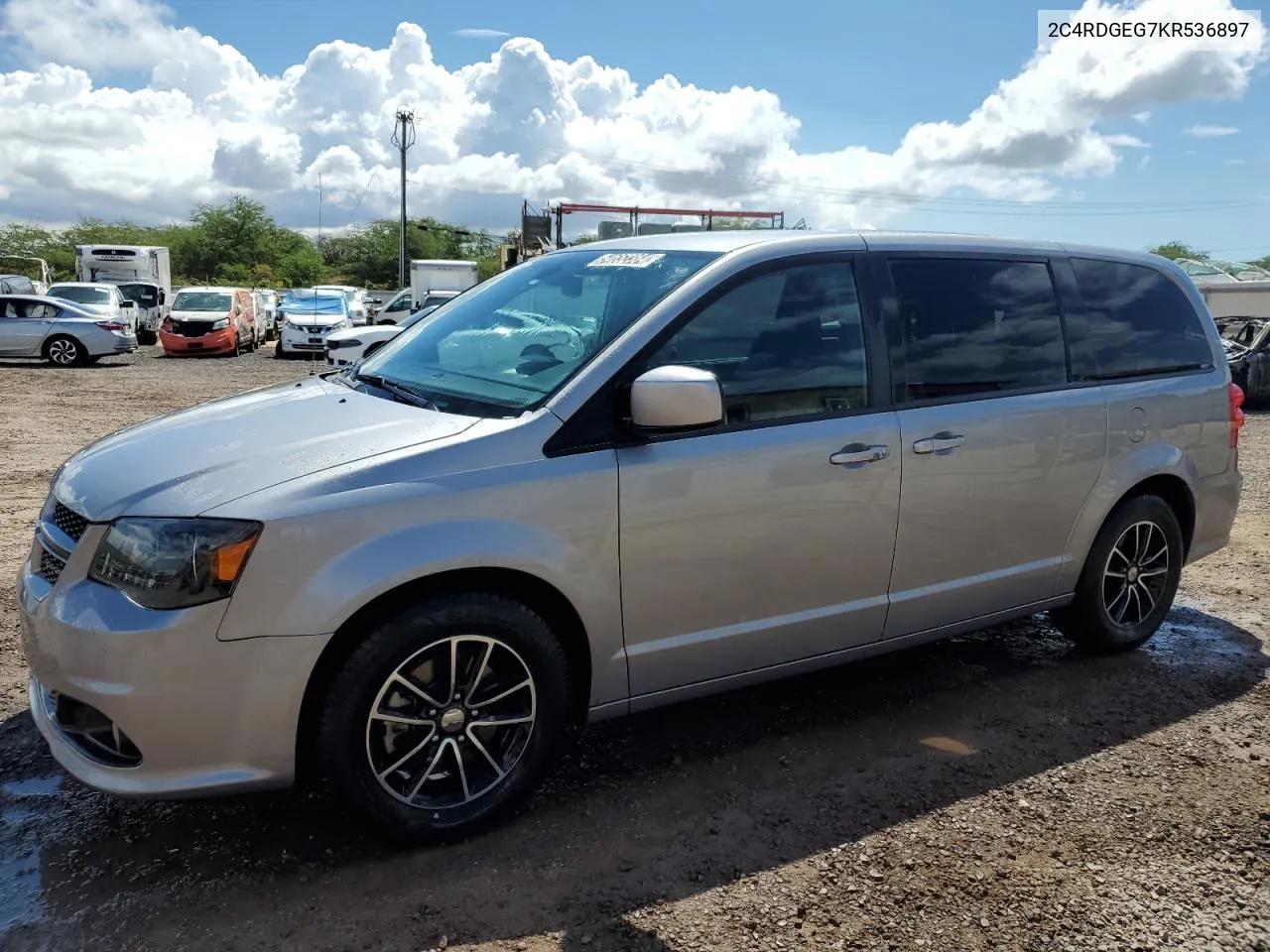 2019 Dodge Grand Caravan Gt VIN: 2C4RDGEG7KR536897 Lot: 54652384