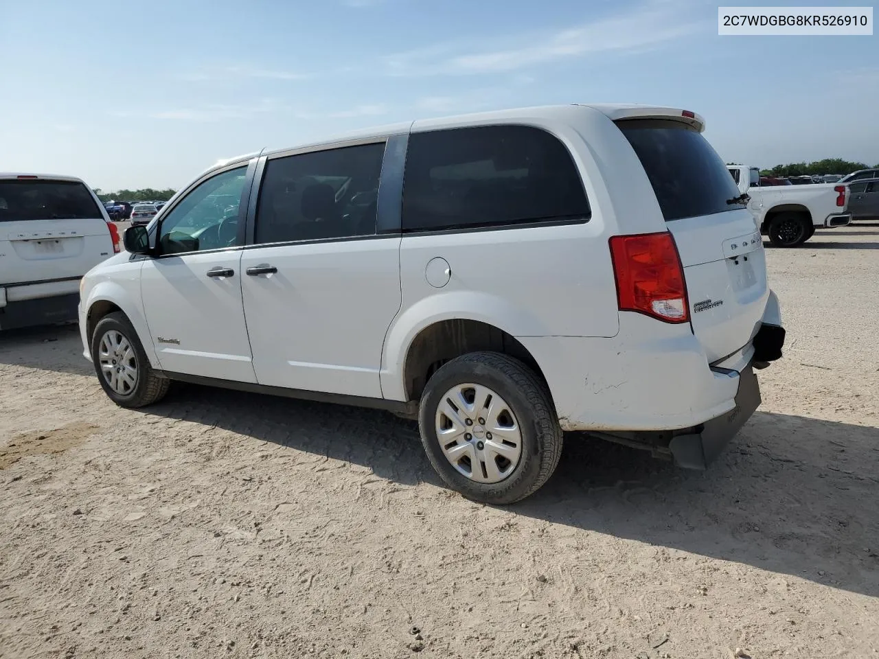 2C7WDGBG8KR526910 2019 Dodge Grand Caravan Se