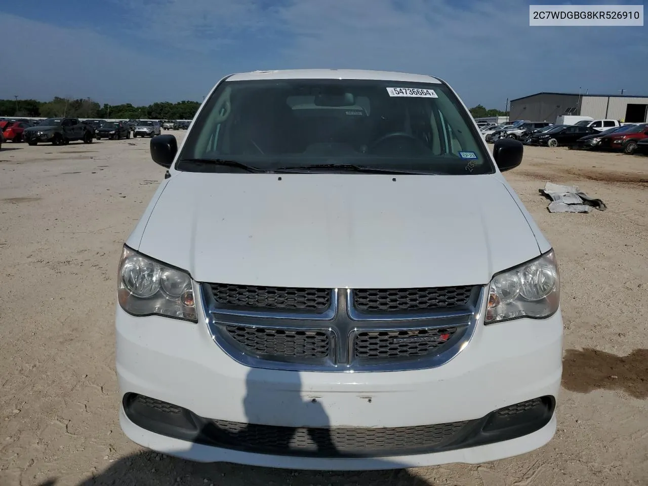 2019 Dodge Grand Caravan Se VIN: 2C7WDGBG8KR526910 Lot: 54736664