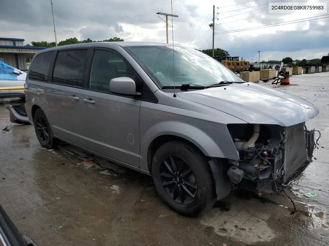 2019 Dodge Grand Caravan Gt VIN: 2C4RDGEG8KR759983 Lot: 54739674