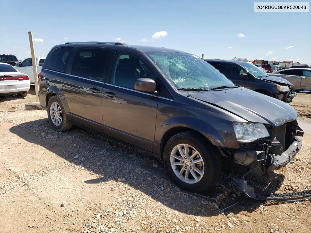 2019 Dodge Grand Caravan Sxt VIN: 2C4RDGCG0KR520043 Lot: 54786854