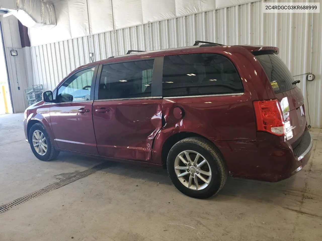 2019 Dodge Grand Caravan Sxt VIN: 2C4RDGCG3KR688999 Lot: 55404114