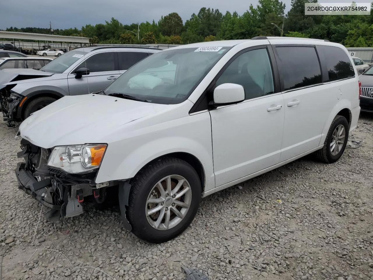 2019 Dodge Grand Caravan Sxt VIN: 2C4RDGCGXKR754982 Lot: 55634994