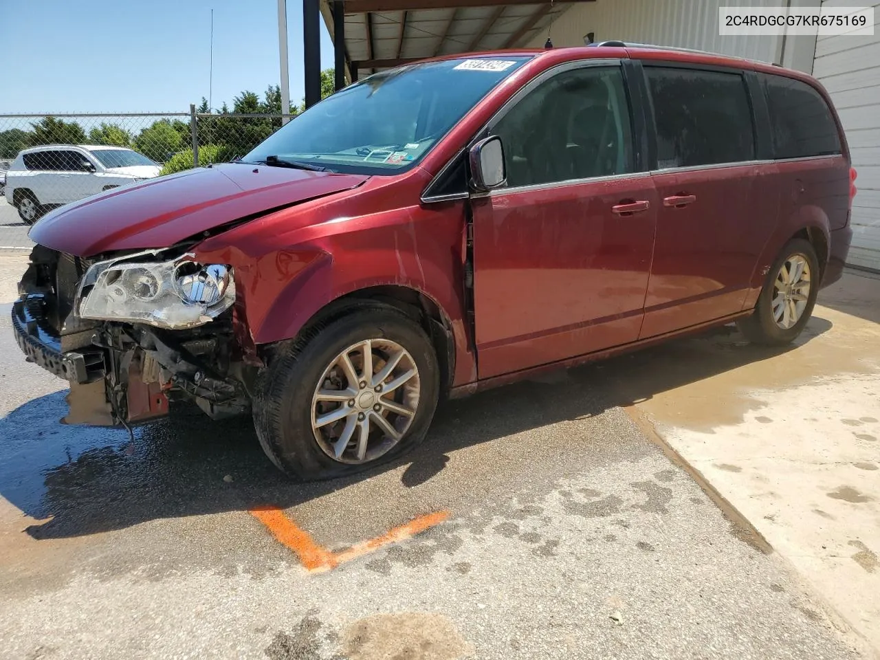 2019 Dodge Grand Caravan Sxt VIN: 2C4RDGCG7KR675169 Lot: 55914394