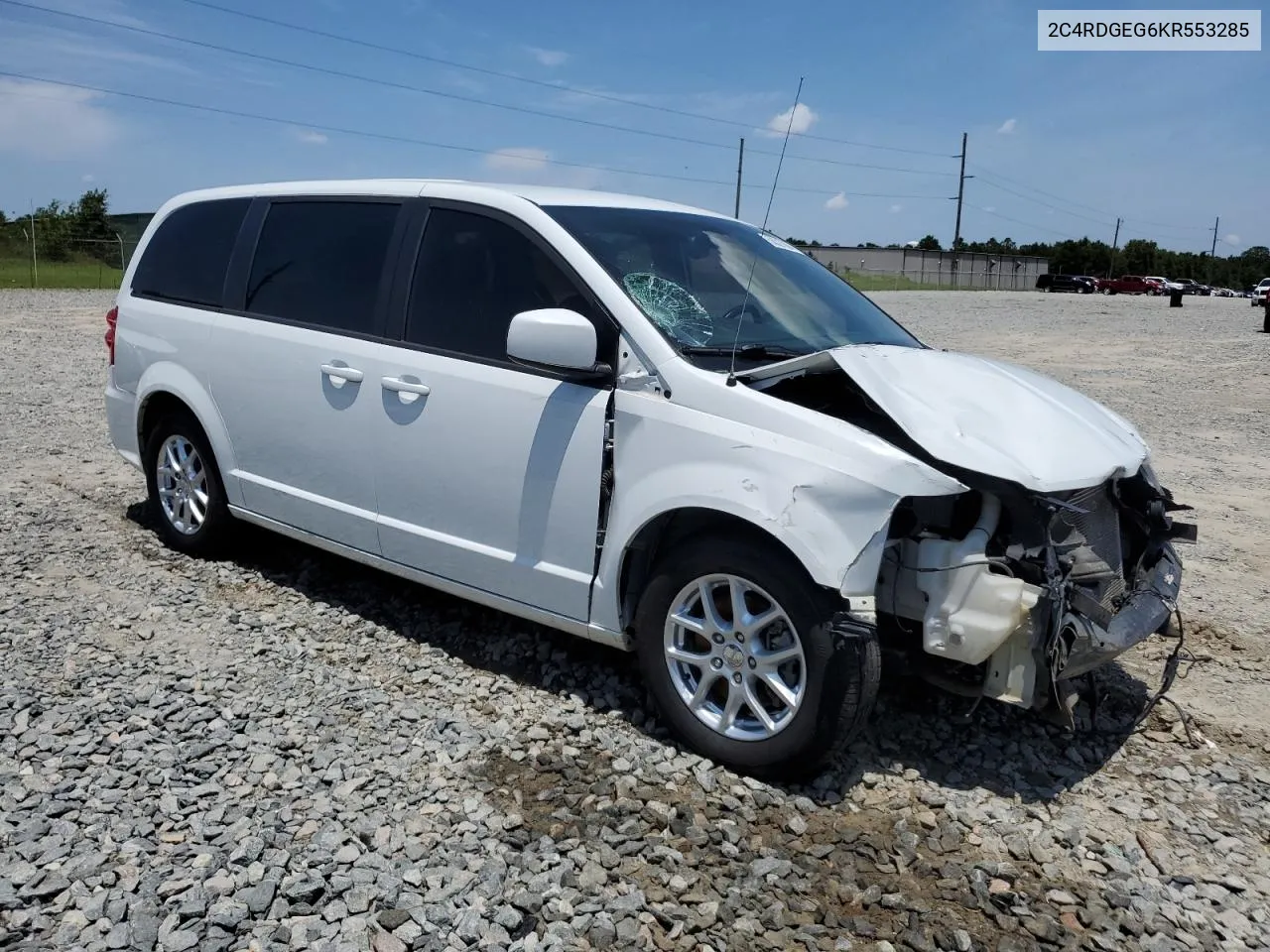 2019 Dodge Grand Caravan Gt VIN: 2C4RDGEG6KR553285 Lot: 56327084