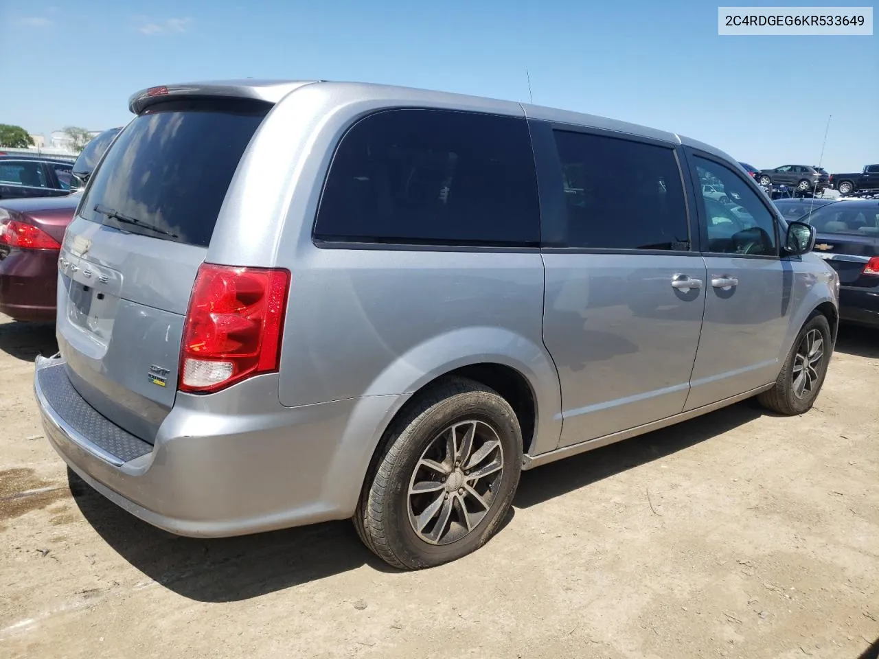 2019 Dodge Grand Caravan Gt VIN: 2C4RDGEG6KR533649 Lot: 56449934