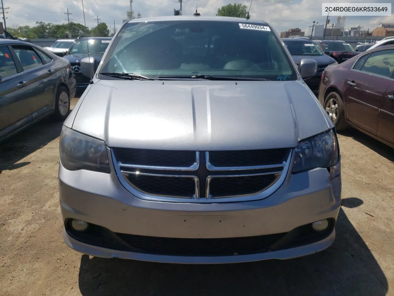 2019 Dodge Grand Caravan Gt VIN: 2C4RDGEG6KR533649 Lot: 56449934