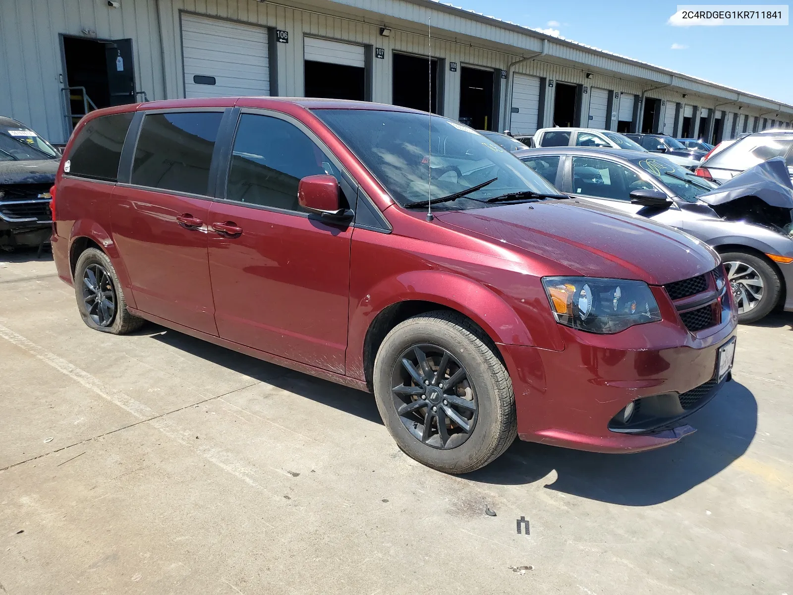 2019 Dodge Grand Caravan Gt VIN: 2C4RDGEG1KR711841 Lot: 56800614