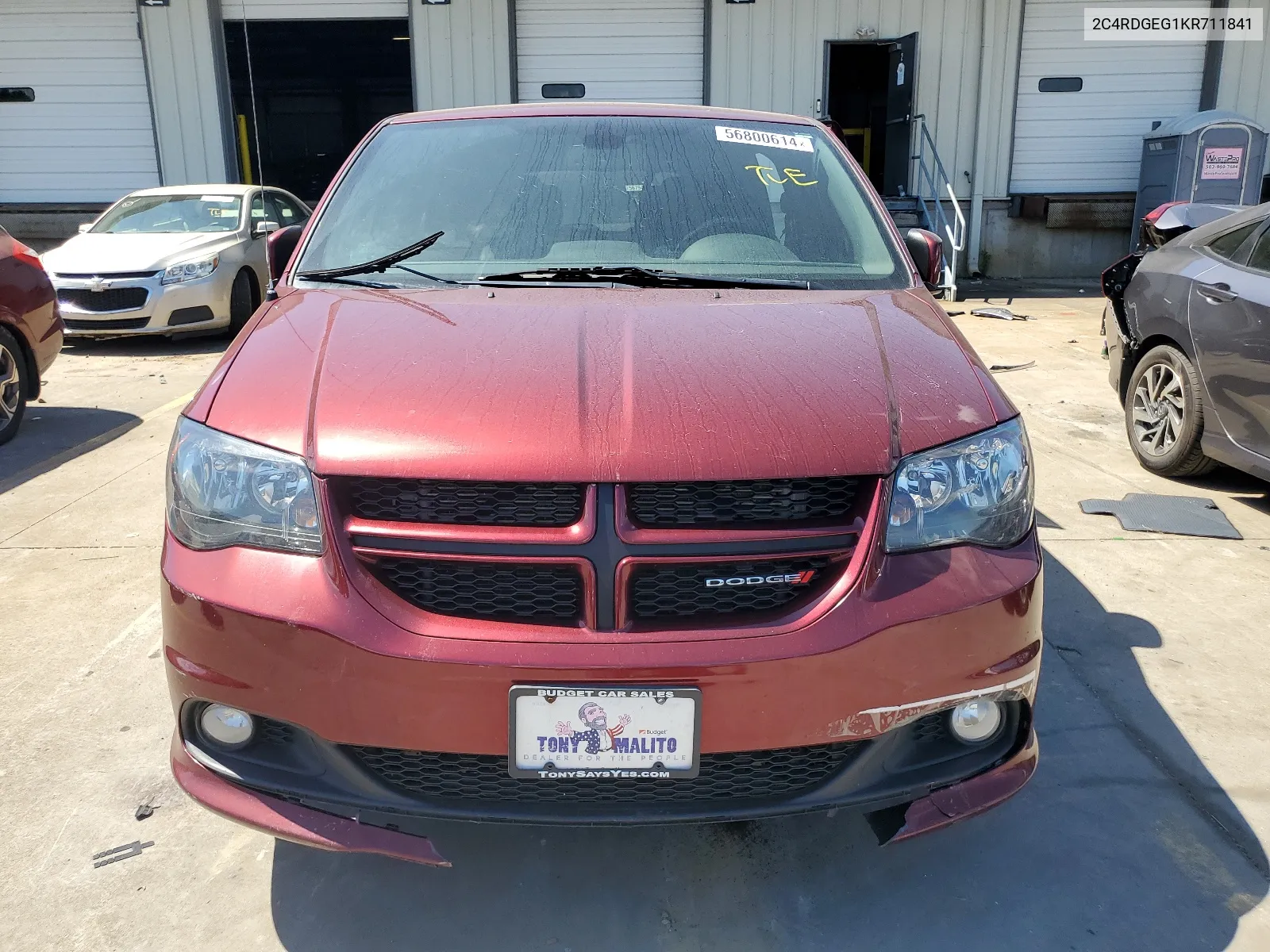 2019 Dodge Grand Caravan Gt VIN: 2C4RDGEG1KR711841 Lot: 56800614