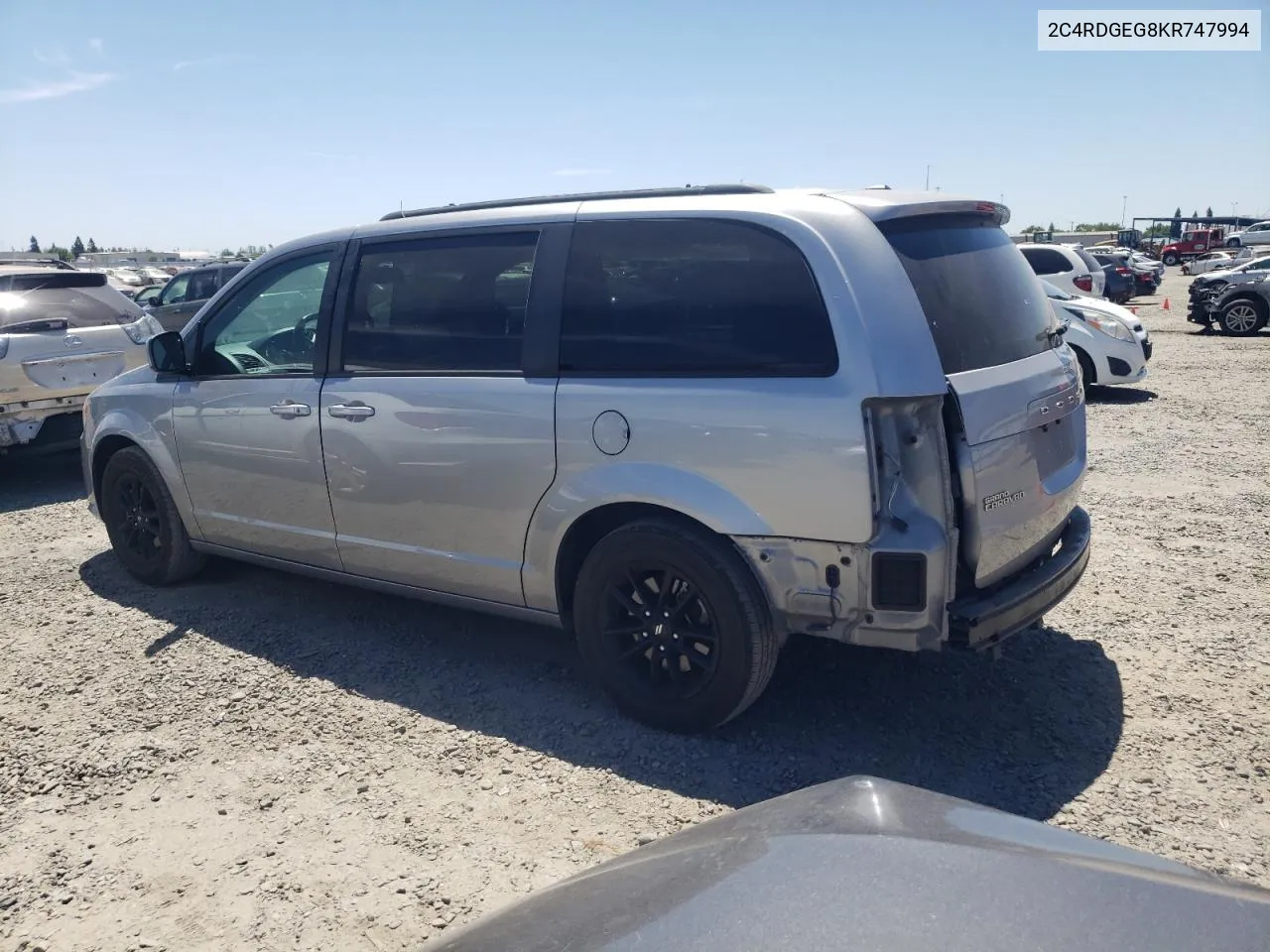 2019 Dodge Grand Caravan Gt VIN: 2C4RDGEG8KR747994 Lot: 57065594