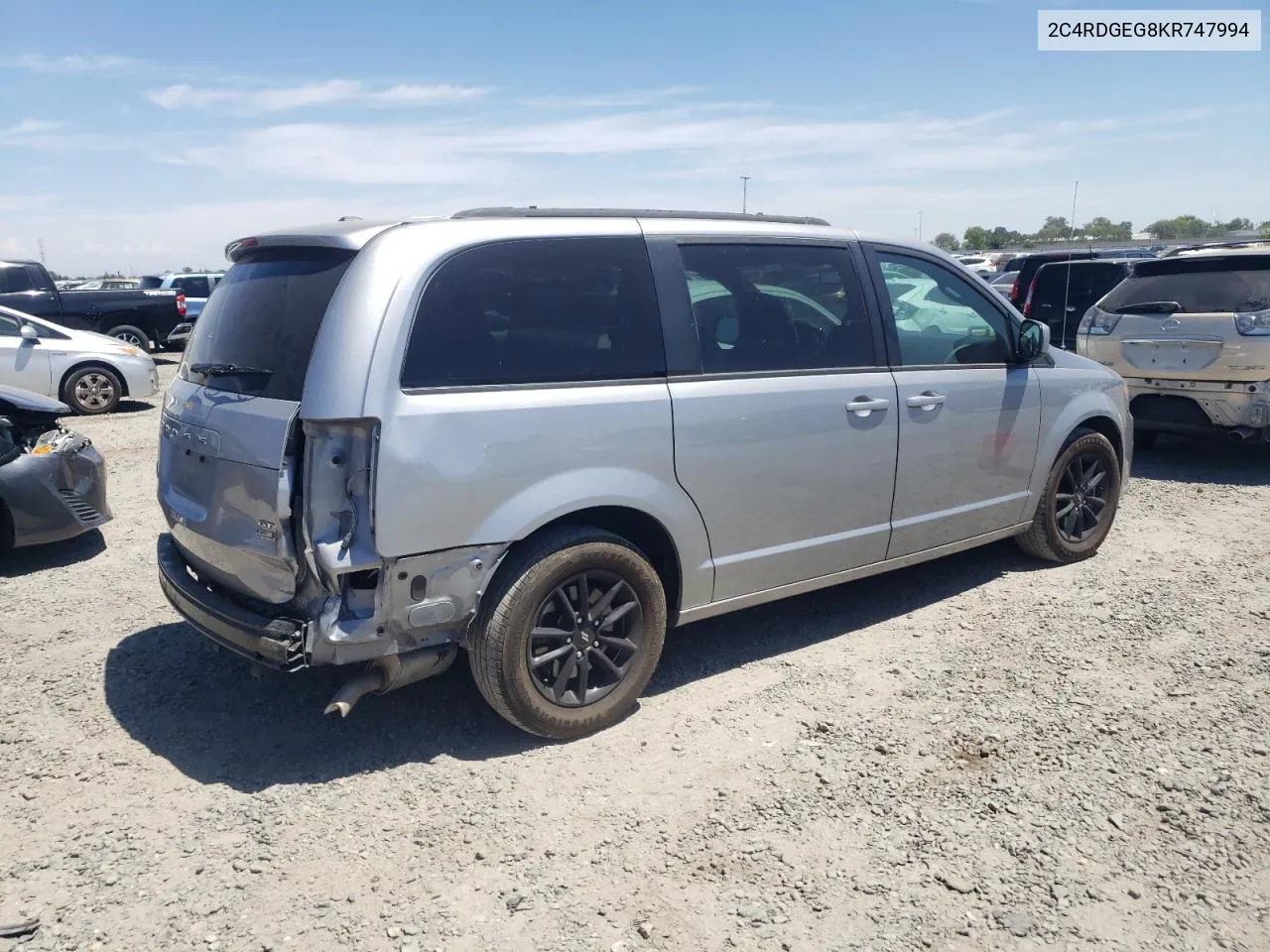 2019 Dodge Grand Caravan Gt VIN: 2C4RDGEG8KR747994 Lot: 57065594