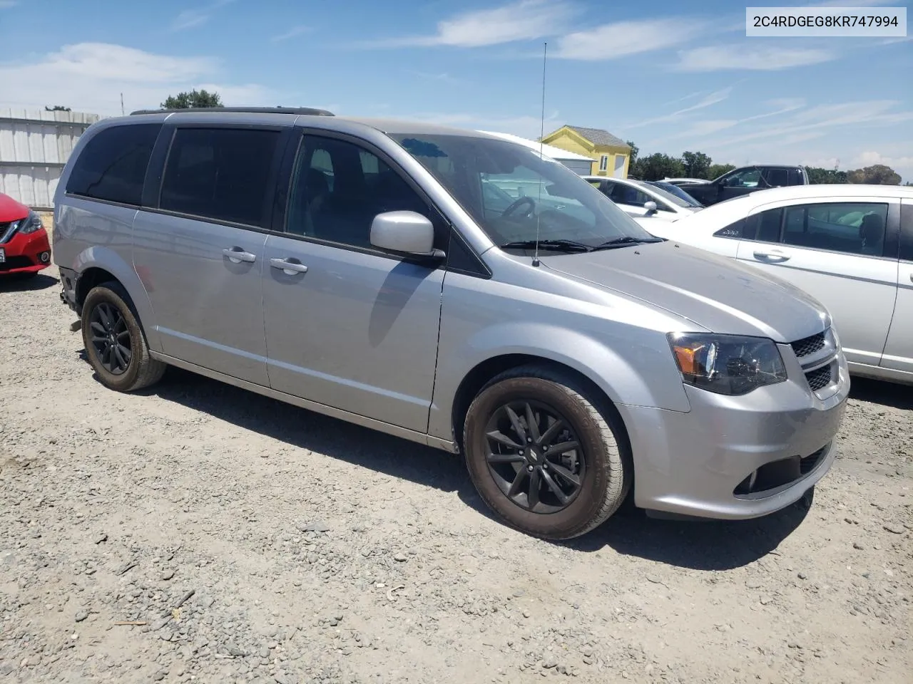 2019 Dodge Grand Caravan Gt VIN: 2C4RDGEG8KR747994 Lot: 57065594