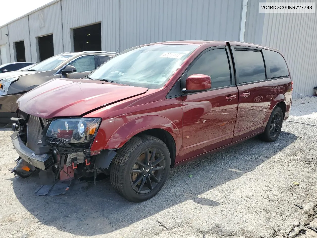 2019 Dodge Grand Caravan Sxt VIN: 2C4RDGCG0KR727743 Lot: 57310444