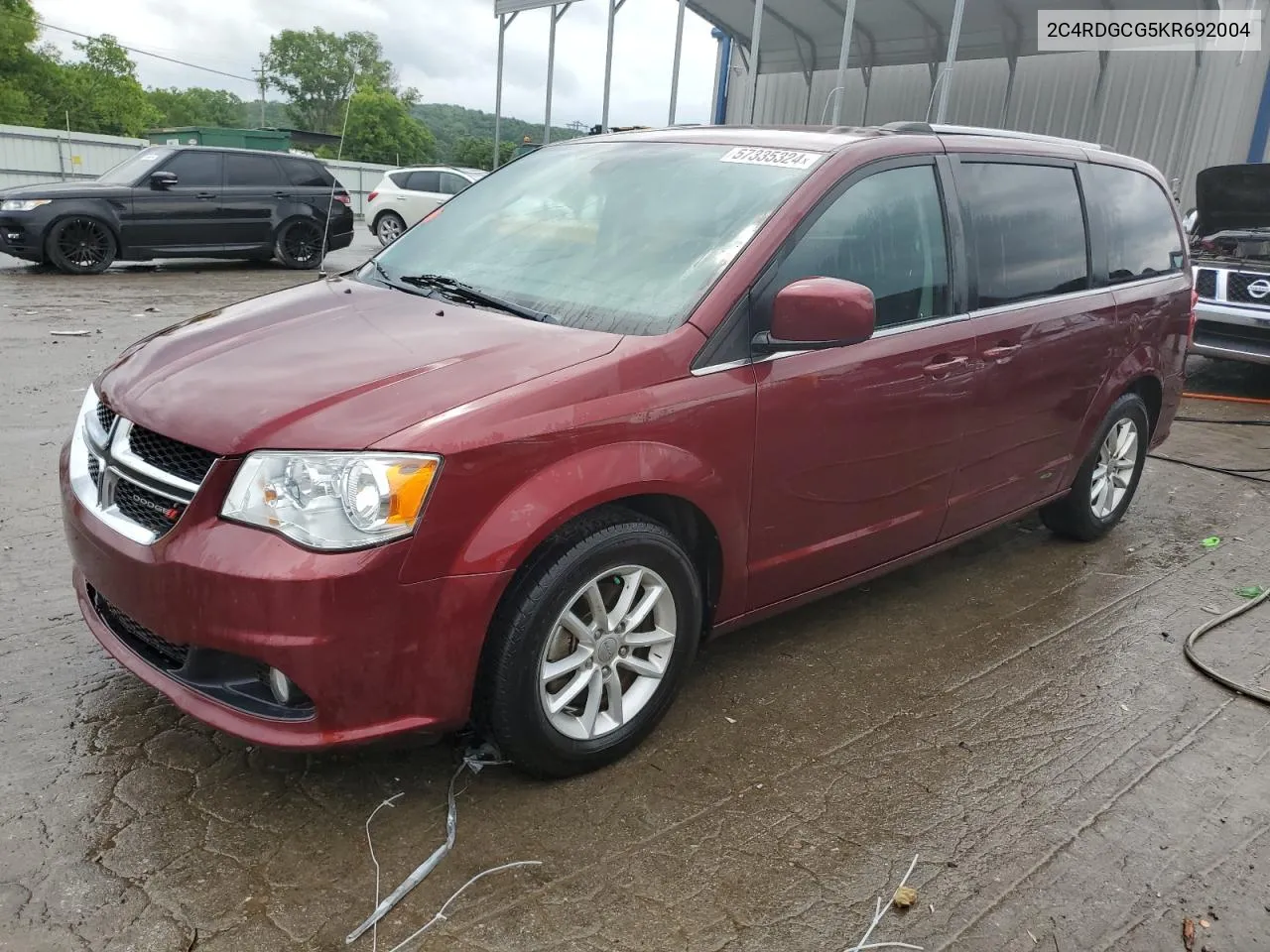 2019 Dodge Grand Caravan Sxt VIN: 2C4RDGCG5KR692004 Lot: 57335324