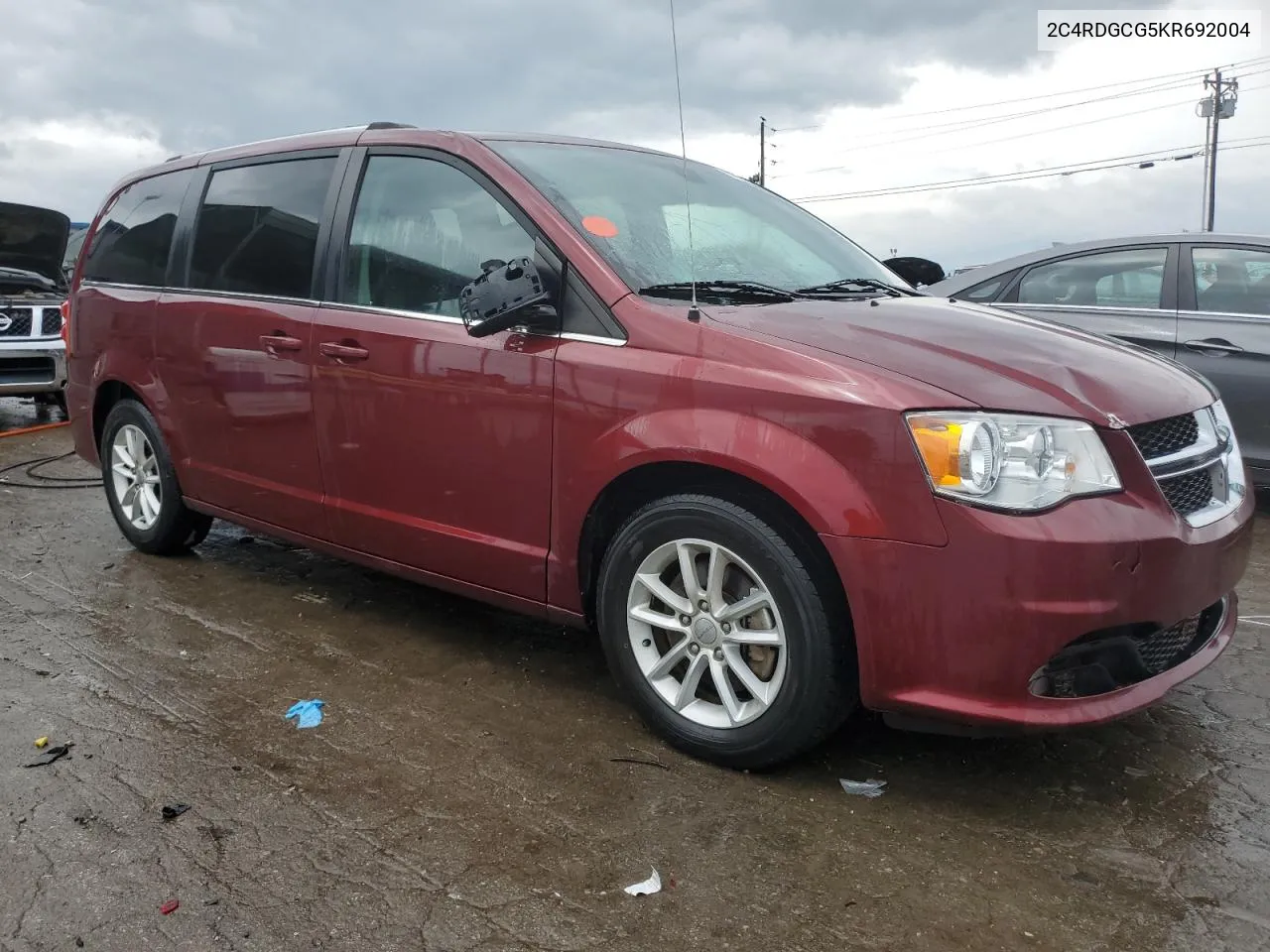 2019 Dodge Grand Caravan Sxt VIN: 2C4RDGCG5KR692004 Lot: 57335324