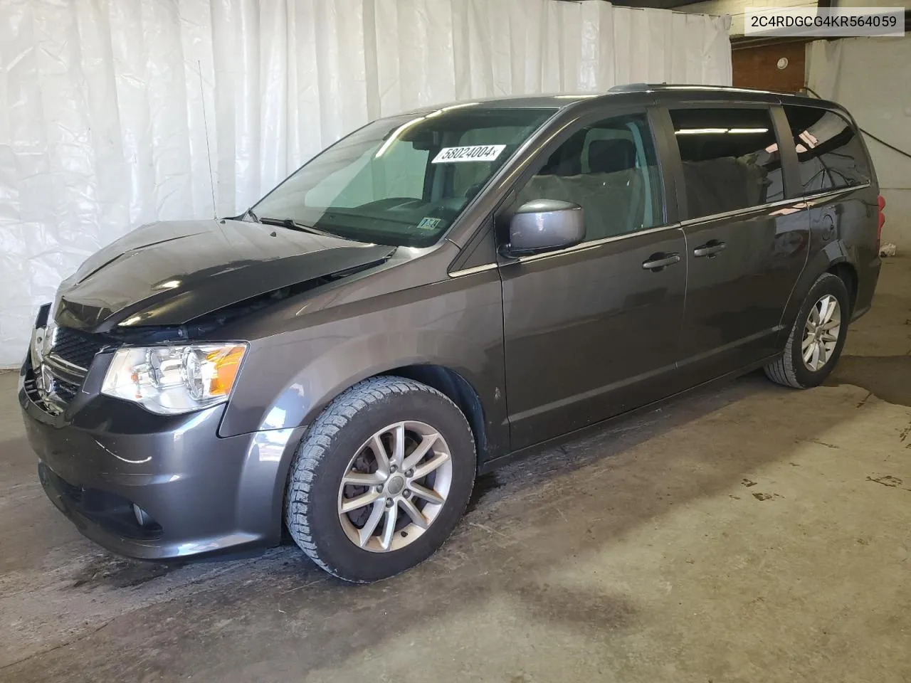 2C4RDGCG4KR564059 2019 Dodge Grand Caravan Sxt