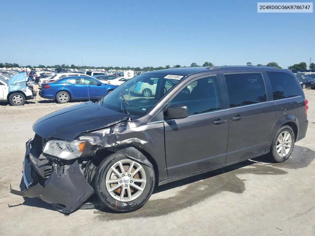 2C4RDGCG6KR786747 2019 Dodge Grand Caravan Sxt