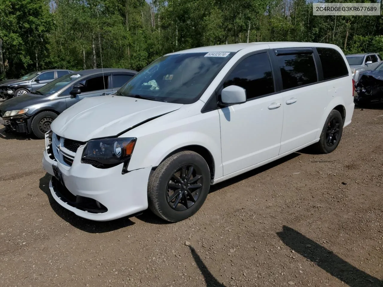 2019 Dodge Grand Caravan Gt VIN: 2C4RDGEG3KR677689 Lot: 63432474