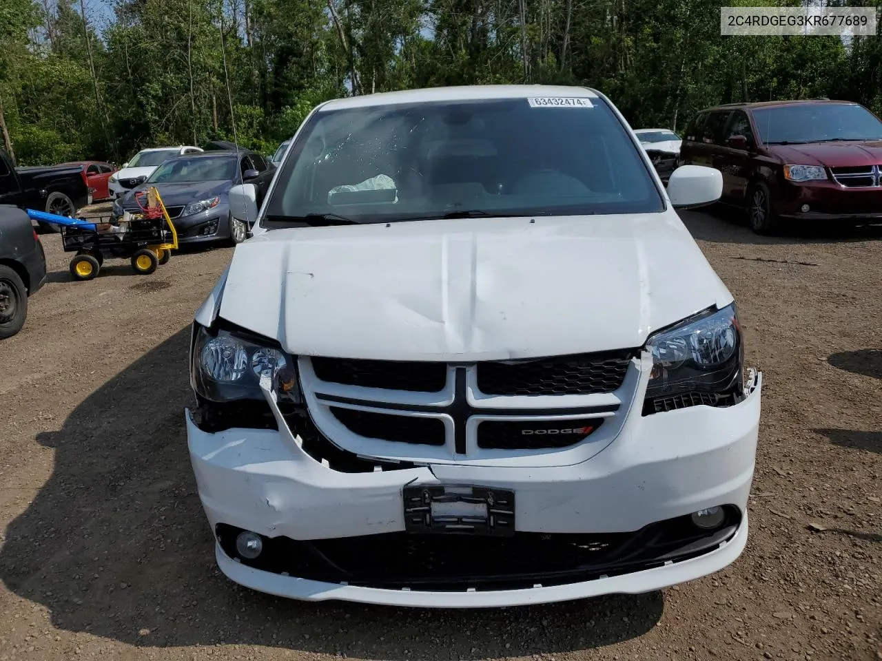 2019 Dodge Grand Caravan Gt VIN: 2C4RDGEG3KR677689 Lot: 63432474