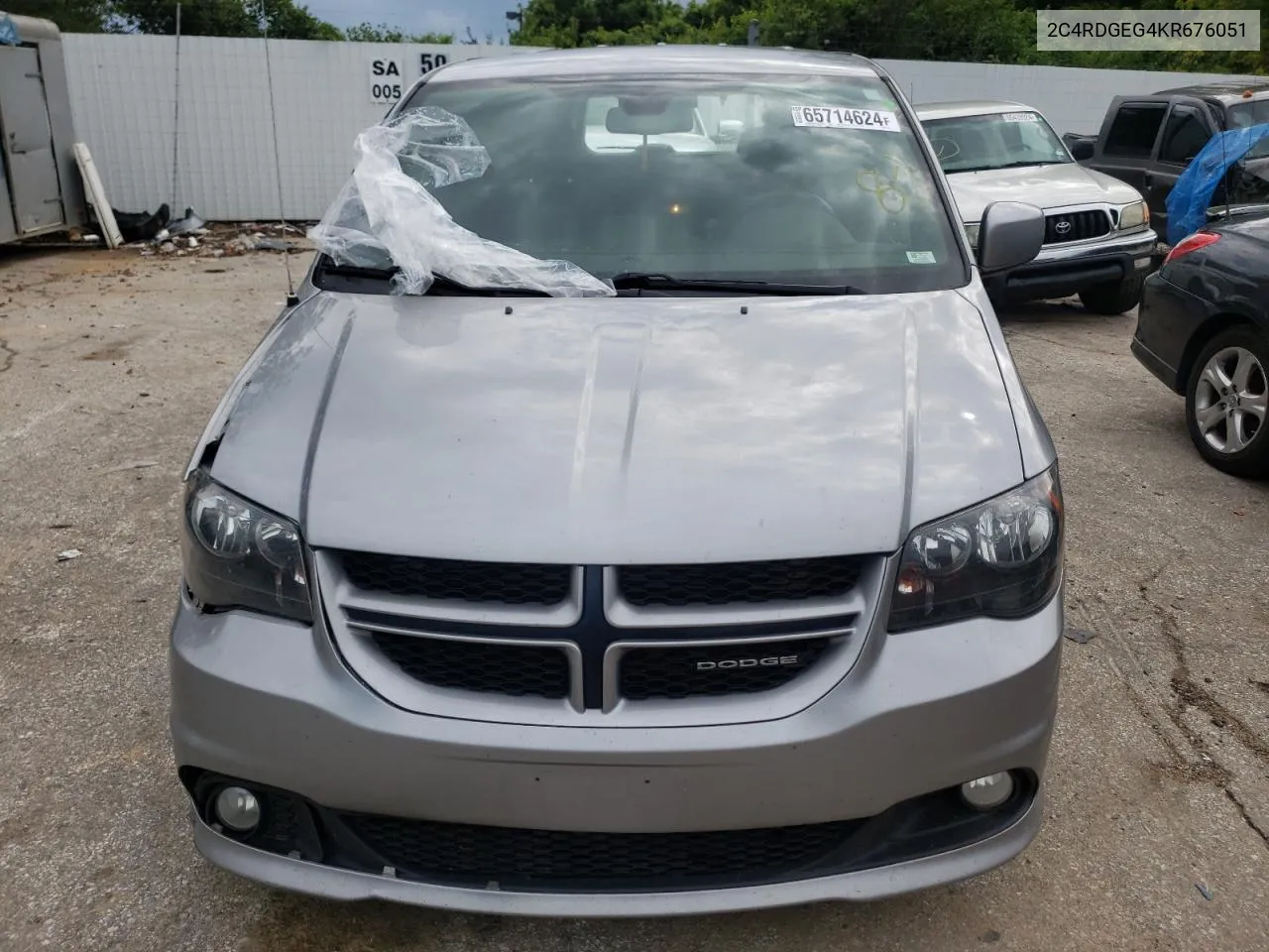 2019 Dodge Grand Caravan Gt VIN: 2C4RDGEG4KR676051 Lot: 65714624