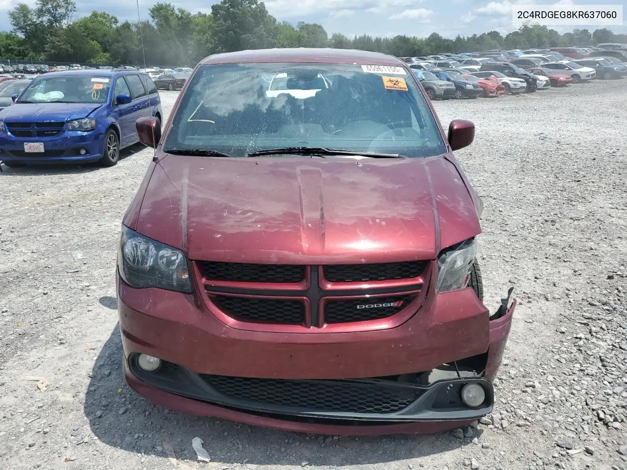 2C4RDGEG8KR637060 2019 Dodge Grand Caravan Gt