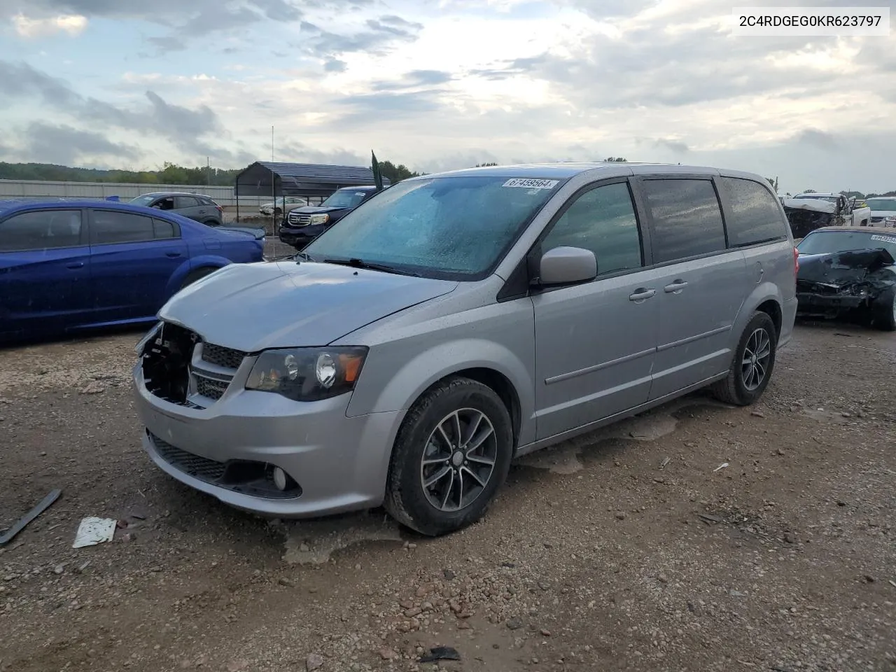 2019 Dodge Grand Caravan Gt VIN: 2C4RDGEG0KR623797 Lot: 67459564