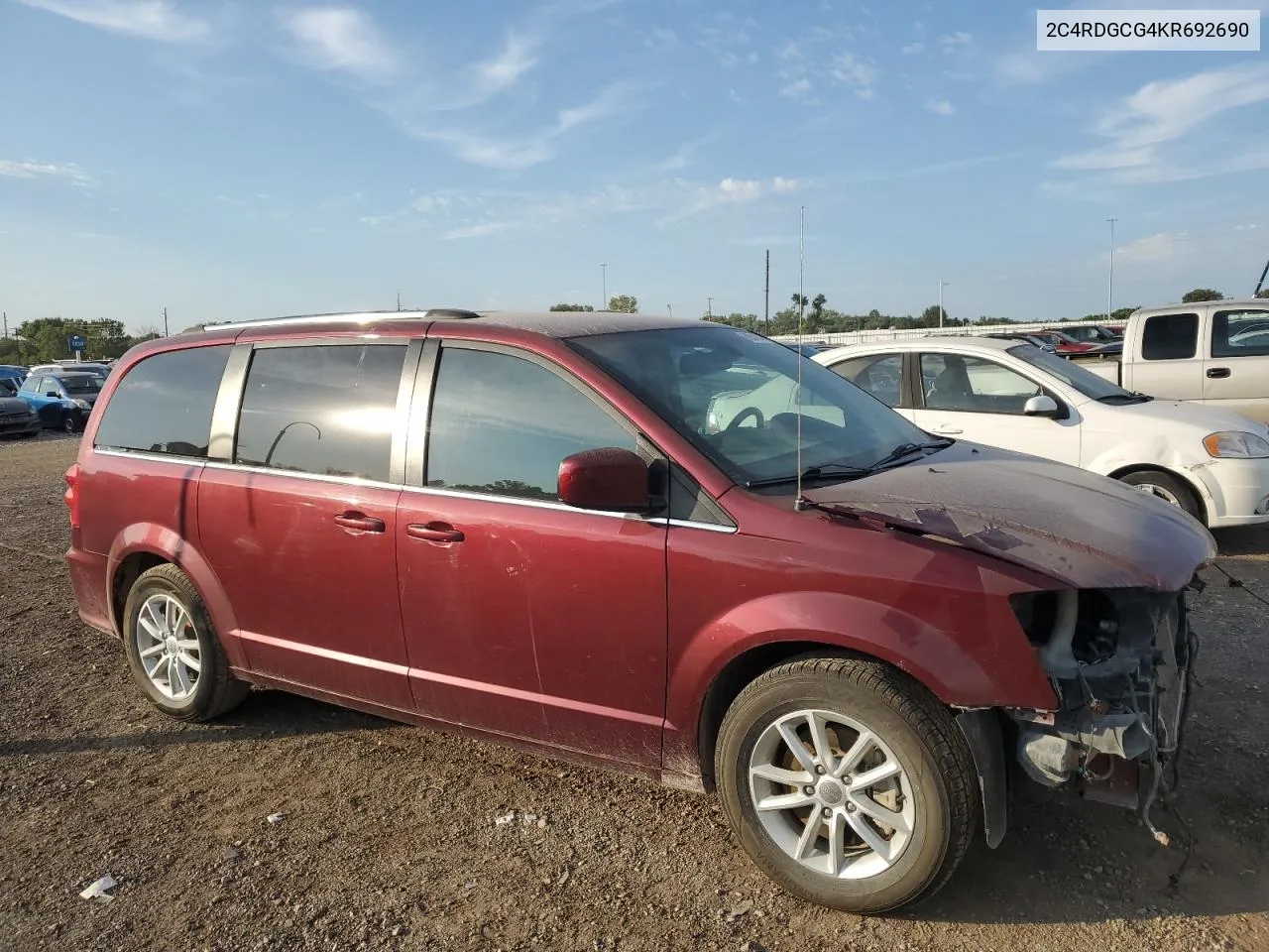 2C4RDGCG4KR692690 2019 Dodge Grand Caravan Sxt