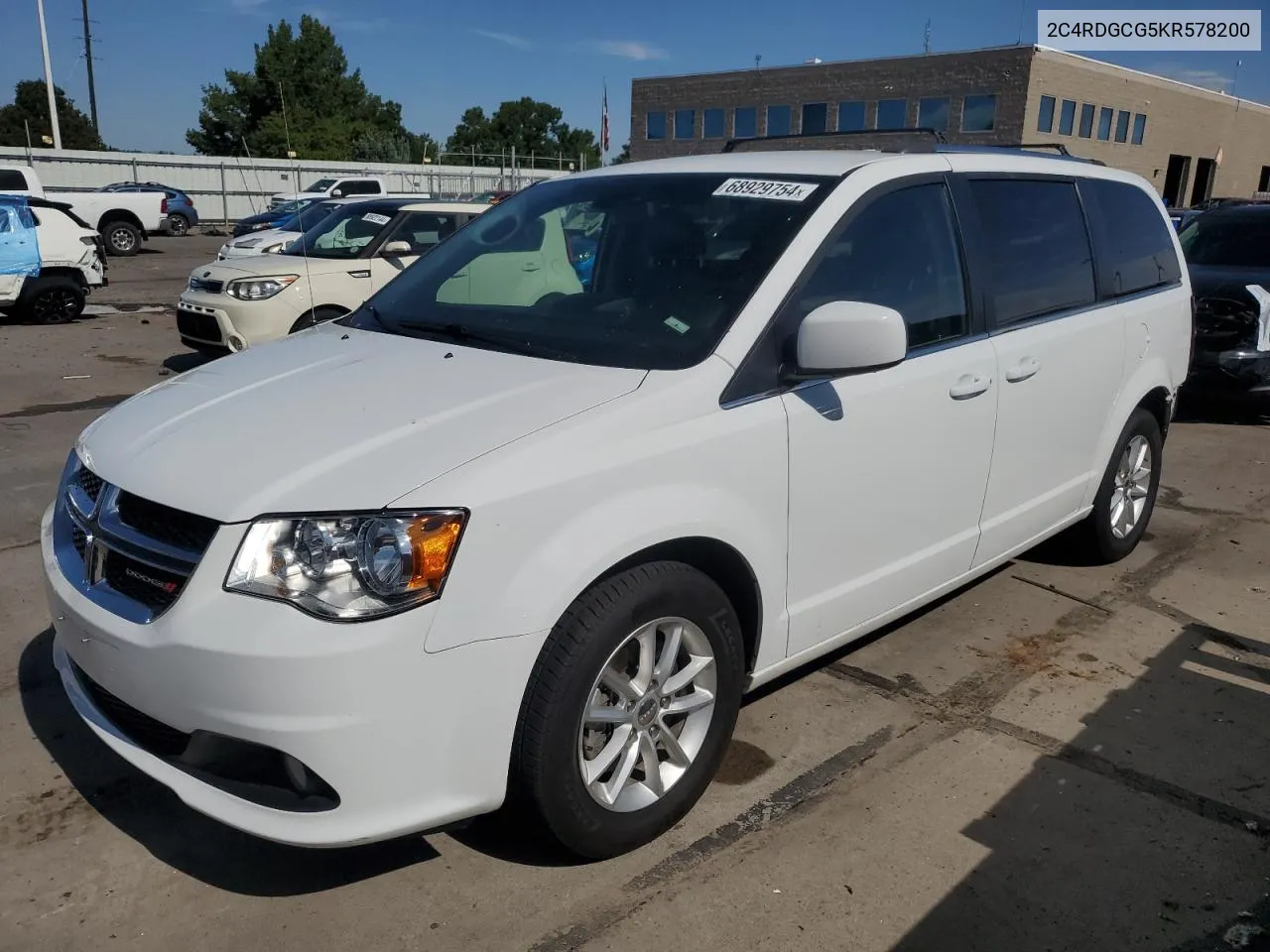 2019 Dodge Grand Caravan Sxt VIN: 2C4RDGCG5KR578200 Lot: 68929754