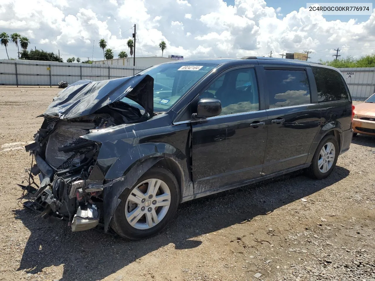 2019 Dodge Grand Caravan Sxt VIN: 2C4RDGCG0KR776974 Lot: 69242104