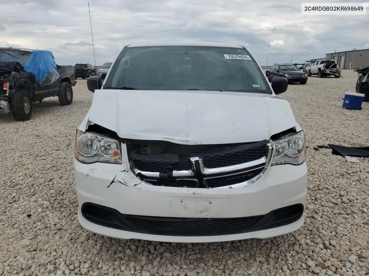 2019 Dodge Grand Caravan Se VIN: 2C4RDGBG2KR698649 Lot: 70579424