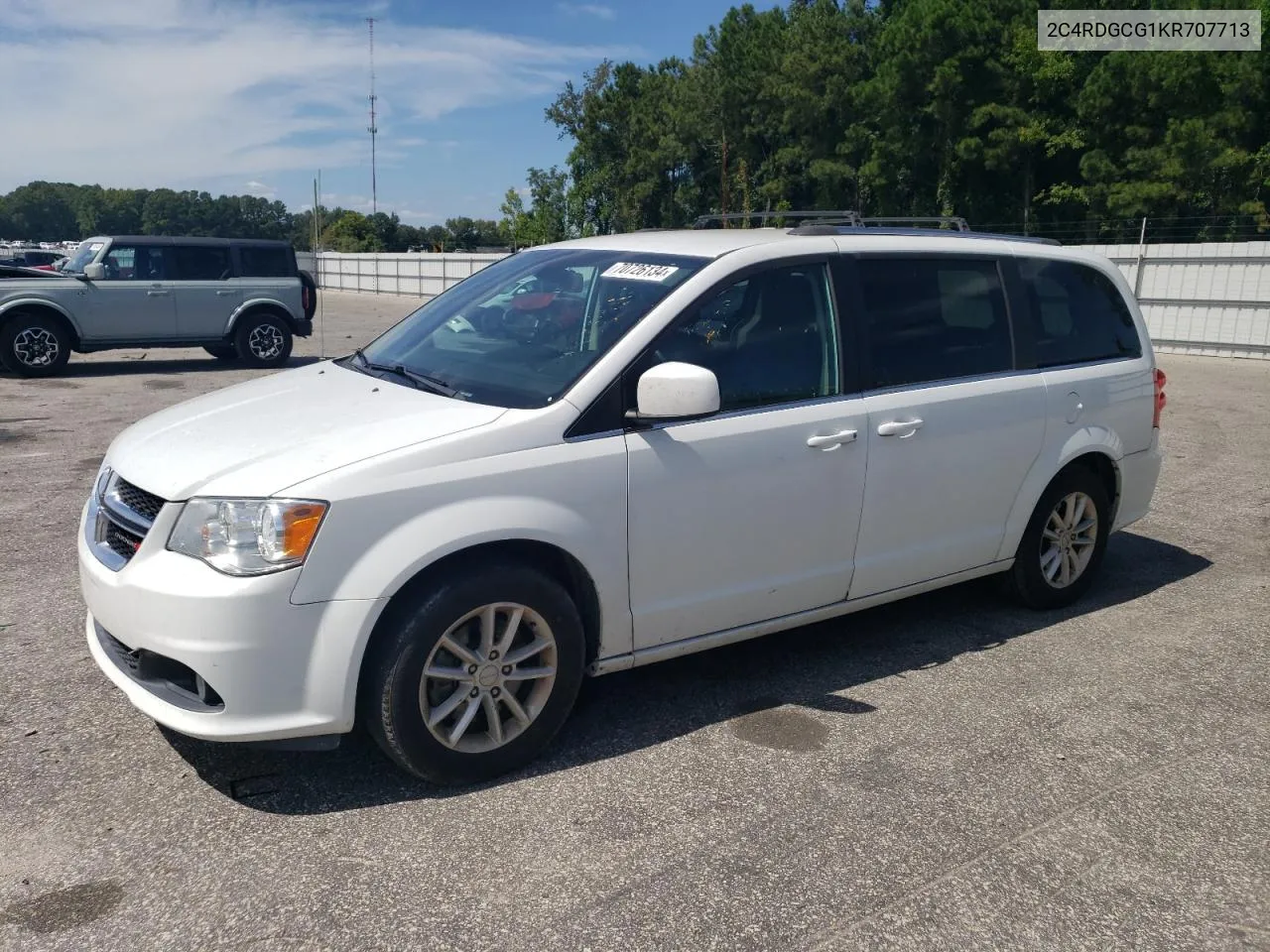 2019 Dodge Grand Caravan Sxt VIN: 2C4RDGCG1KR707713 Lot: 70726134