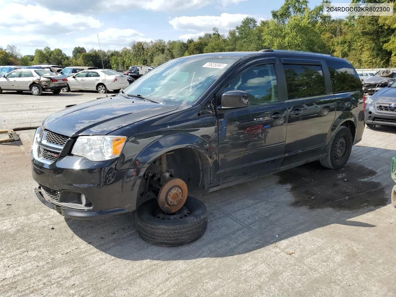 2019 Dodge Grand Caravan Sxt VIN: 2C4RDGCG2KR802300 Lot: 70925394